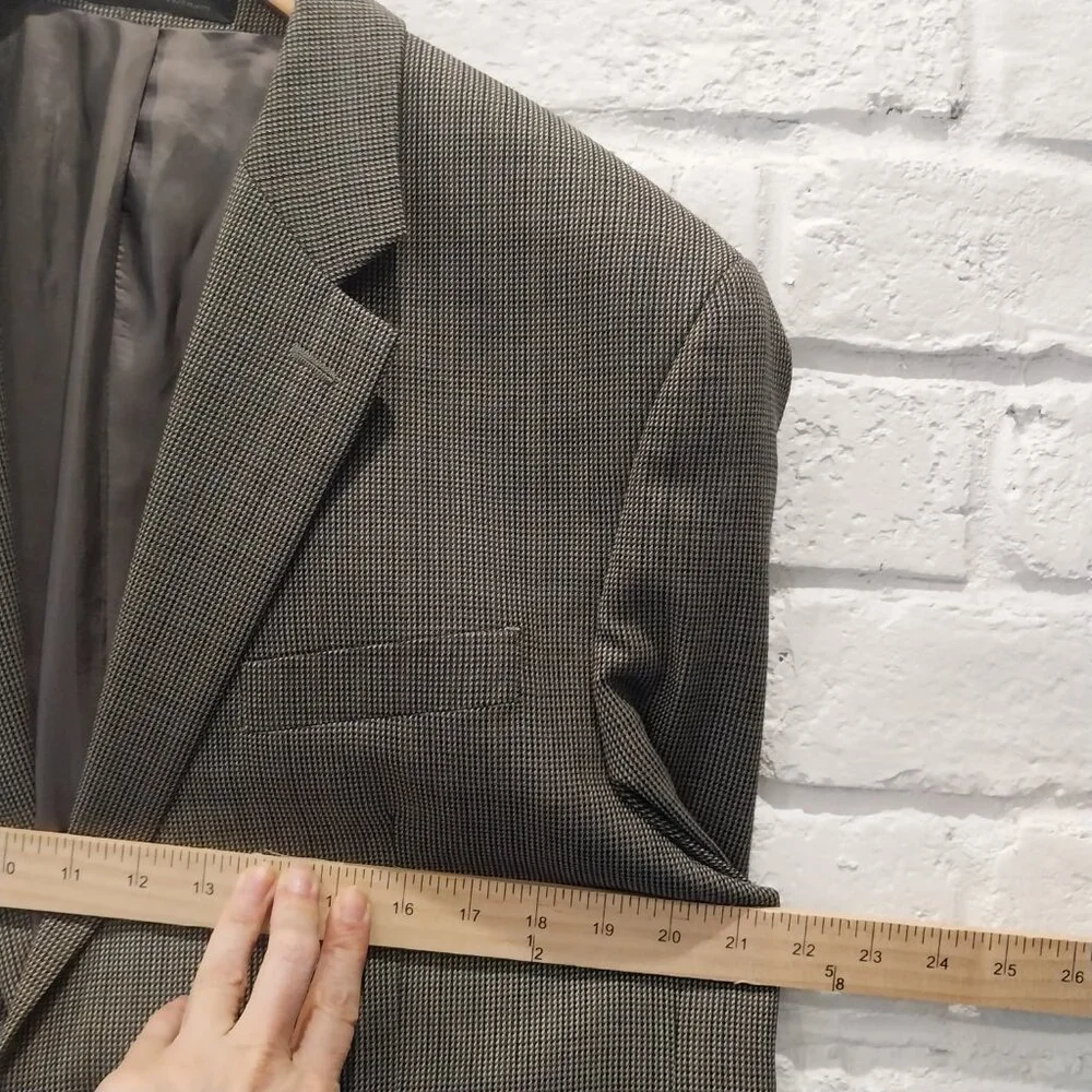 Ralph Lauren Sport Coat Blazer Jacket Mens 42 R Gray 2 Button Business 100% Wool